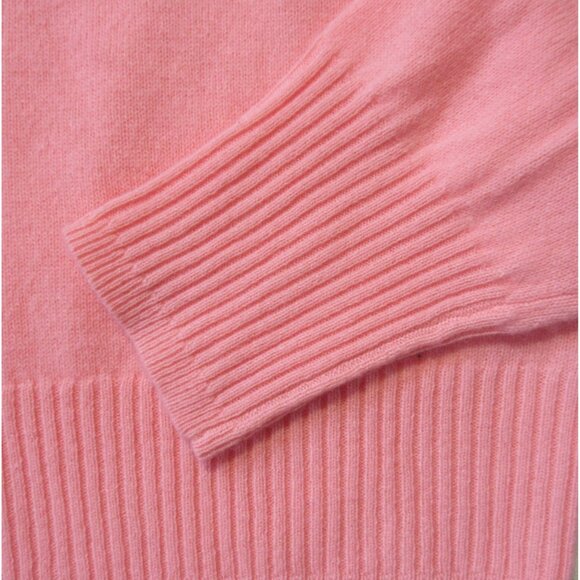 NWT J.Crew Cashmere Shrunken V-neck Sweater in Brilliant Peony Pink Pullover M - Picture 4 of 5